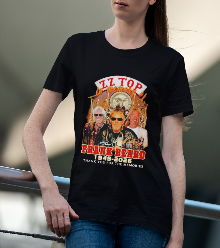 ZZ Top Frank Beard 1949 2026 In Memory Thank You For The Memories T-Shirt