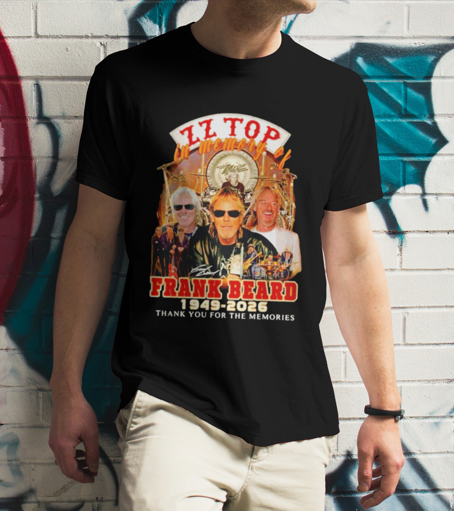 ZZ Top Frank Beard 1949 2026 In Memory Thank You For The Memories T-Shirt
