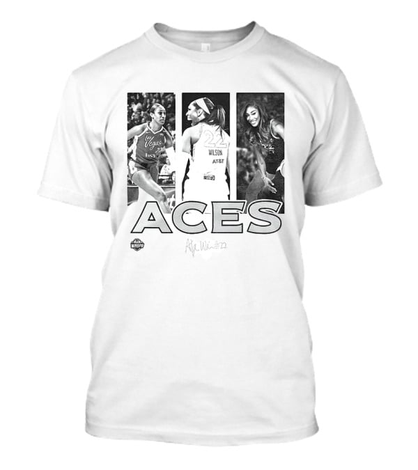 Las Vegas Aces A'ja Wilson 22 WNBA Team Player Hustle T-Shirt