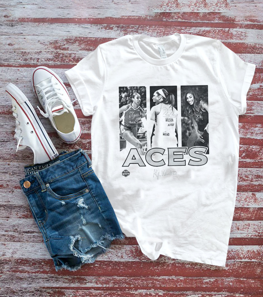 Las Vegas Aces A'ja Wilson 22 WNBA Team Player Hustle T-Shirt