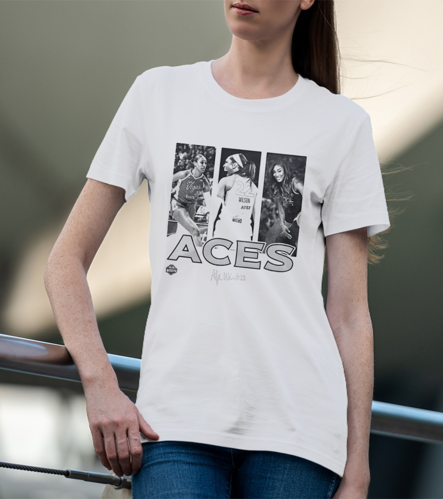 Las Vegas Aces A'ja Wilson 22 WNBA Team Player Hustle T-Shirt