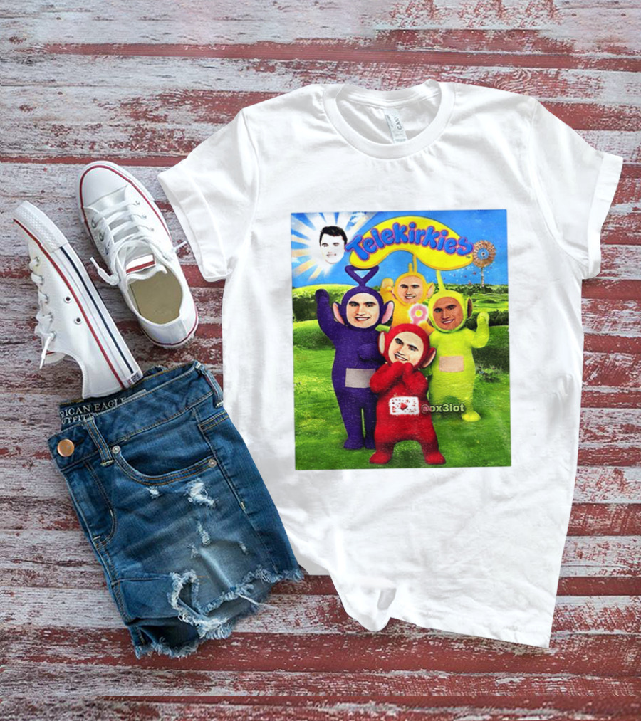 Charlie Kirk Telekirkies Meme Teletubbies Parody Face Swap T-Shirt