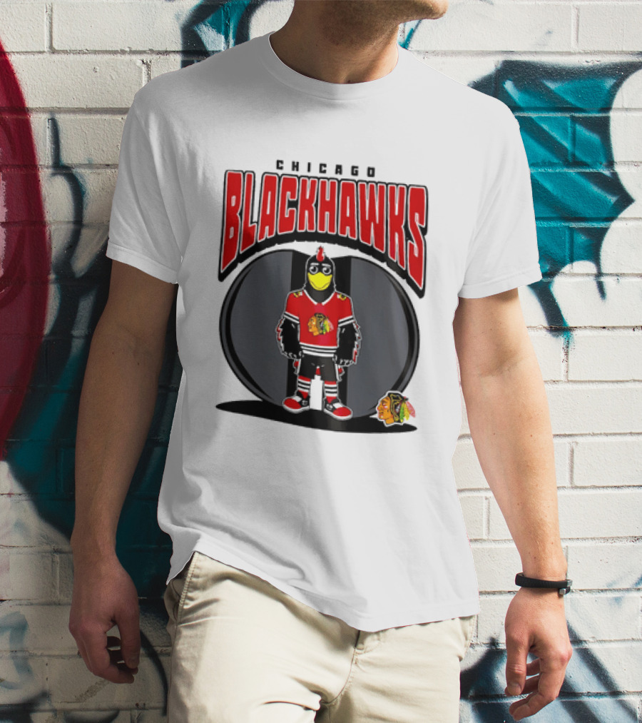 Chicago Blackhawks Mania NHL 2026 Mascot Hockey Fan Gear T-Shirt