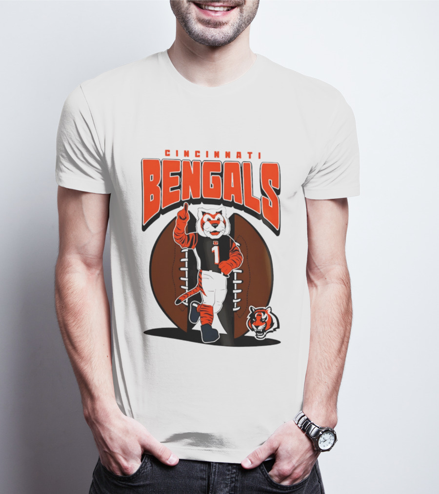 Cincinnati Bengals Tiger Mascot Football Fan Mania 2026 T-Shirt