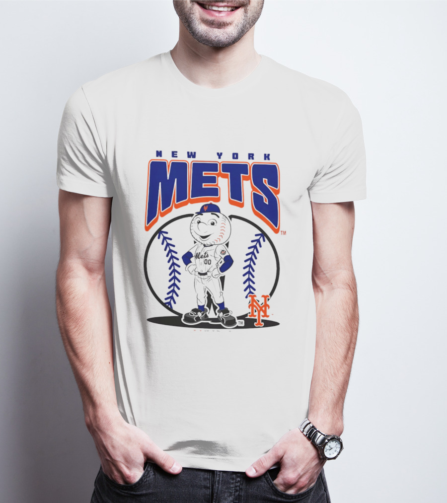 New York Mets Mr. Met Baseball 2026 Mania MLB Team Spirit T-Shirt