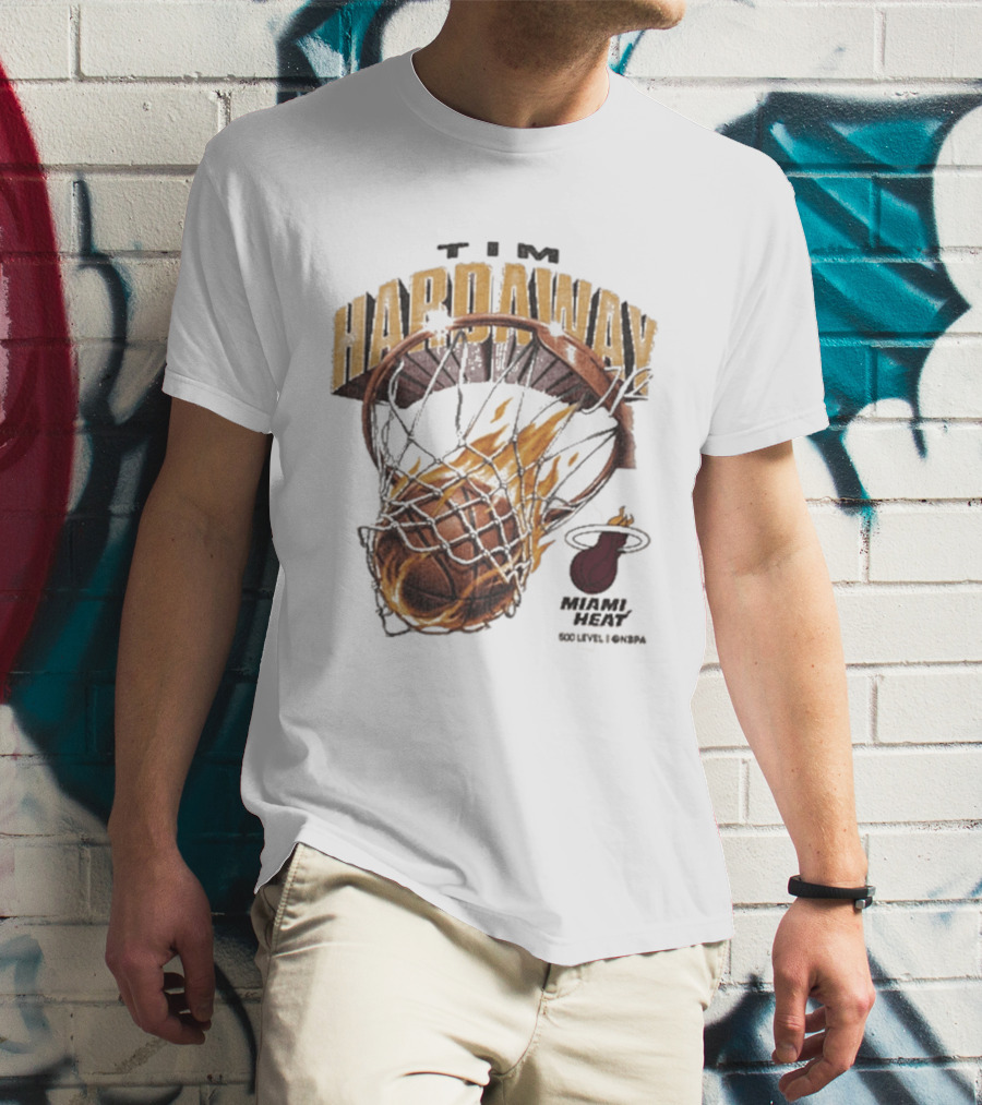 Tim Hardaway Miami Heat Basketball Flames Collier County T-Shirt
