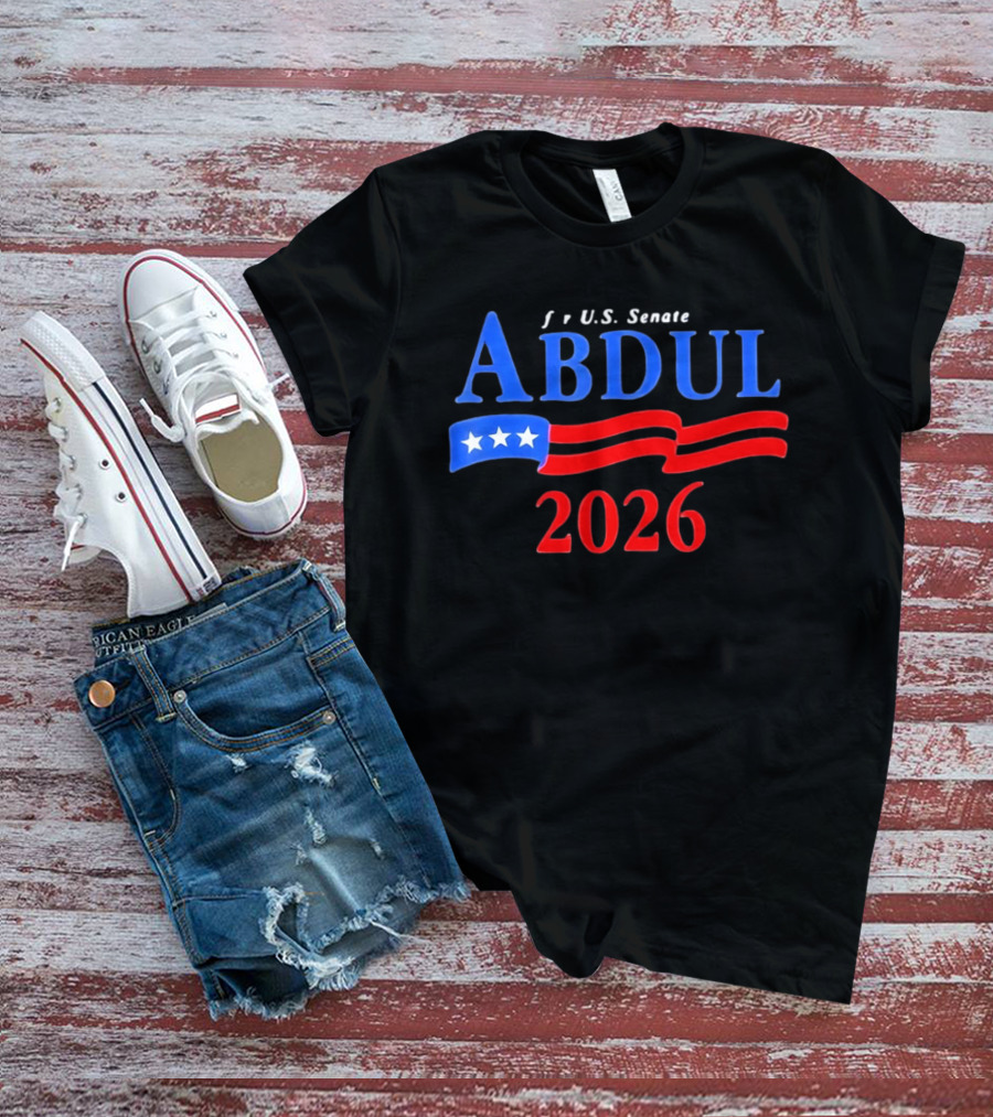 ABDUL 2026 US Senate Campaign Vintage Patriotic Stars And Stripes T-Shirt
