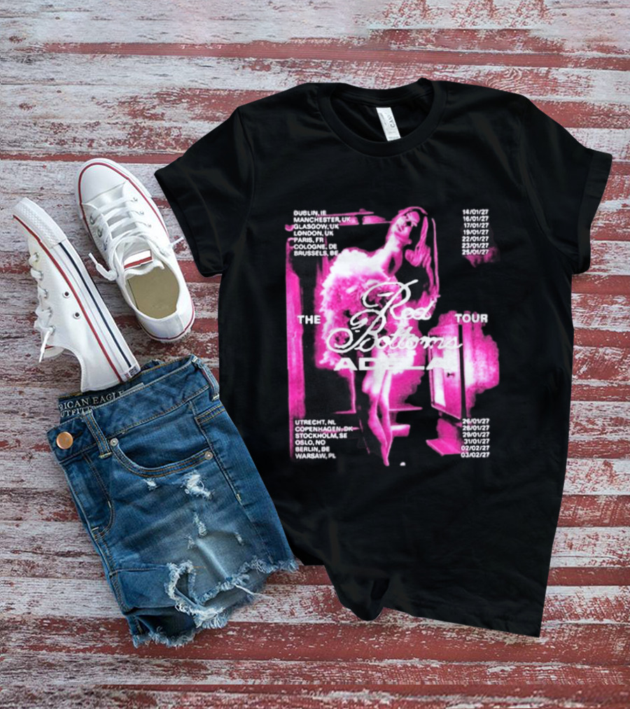Adela Jergova The Red Bottoms Europe Tour 2026 Dates And Cities T-Shirt