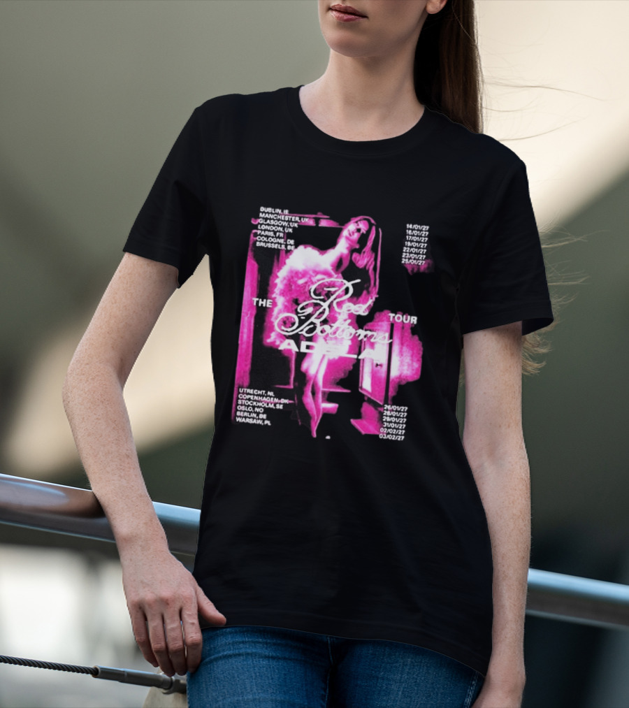Adela Jergova The Red Bottoms Europe Tour 2026 Dates And Cities T-Shirt