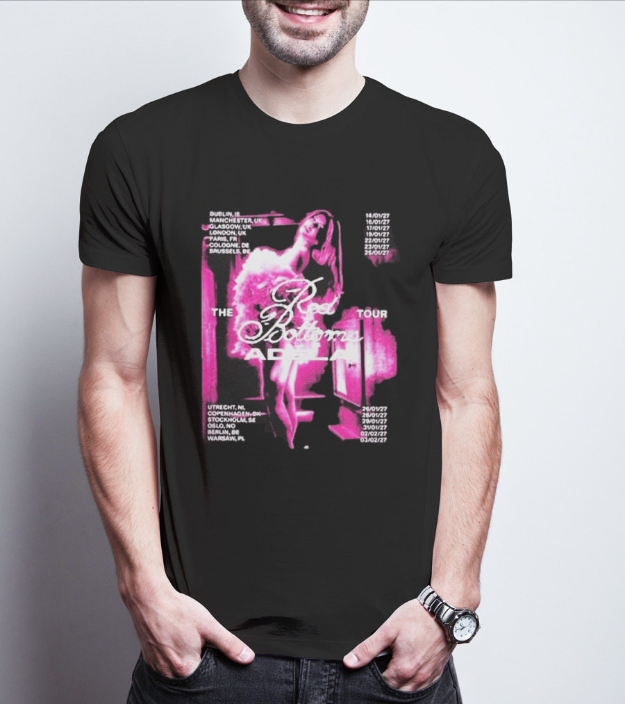 Adela Jergova The Red Bottoms Europe Tour 2026 Dates And Cities T-Shirt