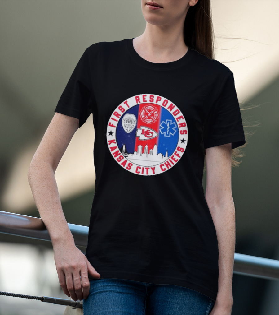 Kansas City Chiefs First Responders 9.11 Never Forget T-Shirt