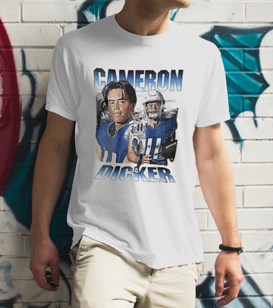 Cameron Dicker Football Palm Trees Player Portraits Kicking Bootleg T-Shirt