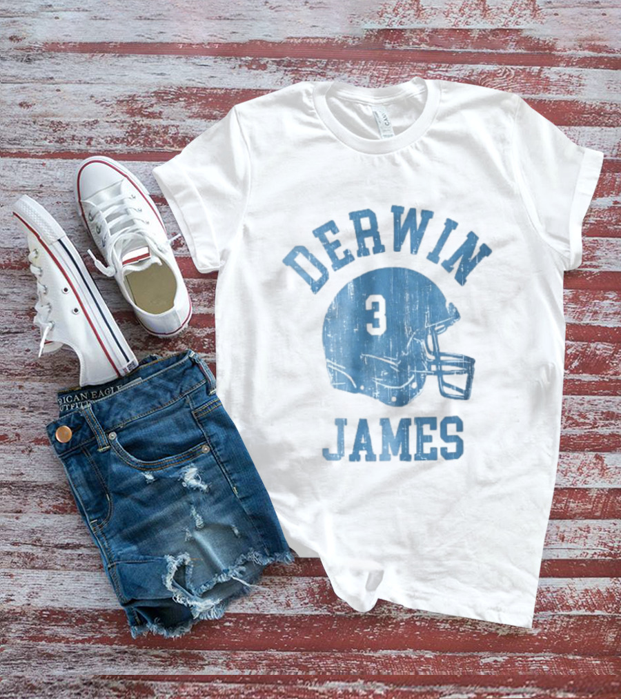 Derwin James Number 3 Distressed American Football Helmet T-Shirt