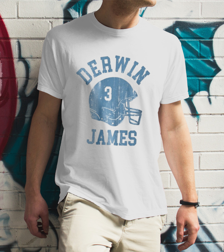 Derwin James Number 3 Distressed American Football Helmet T-Shirt
