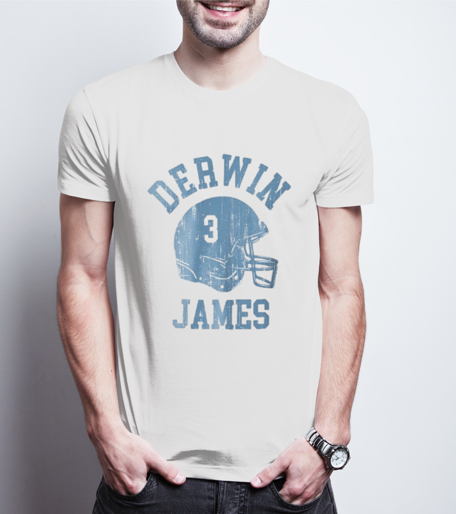 Derwin James Number 3 Distressed American Football Helmet T-Shirt