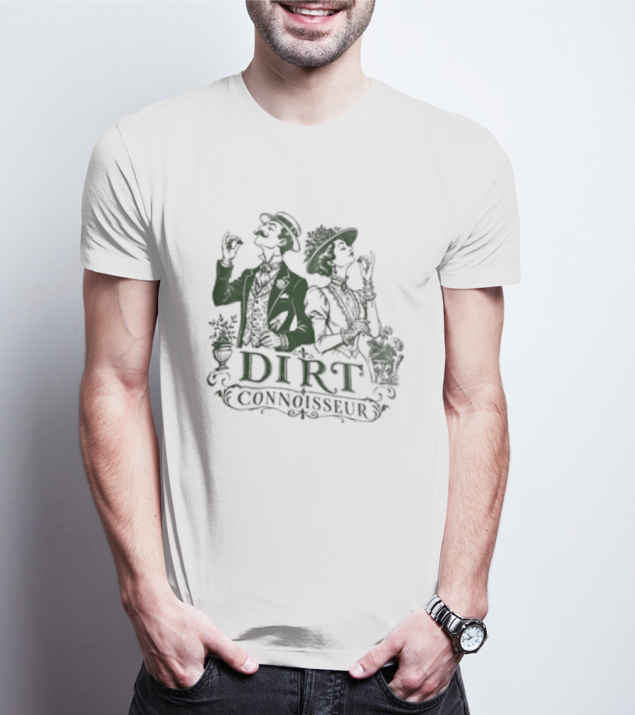 Victorian Couple Dirt Connoisseur Gardening T-Shirt