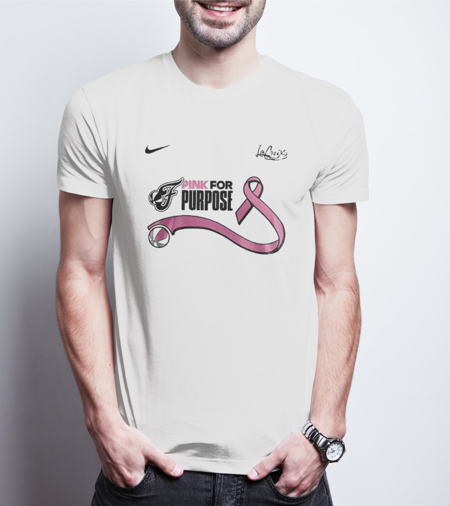 Nike LaCroix Indiana Fever Pink Ribbon Pink For Purpose T-Shirt