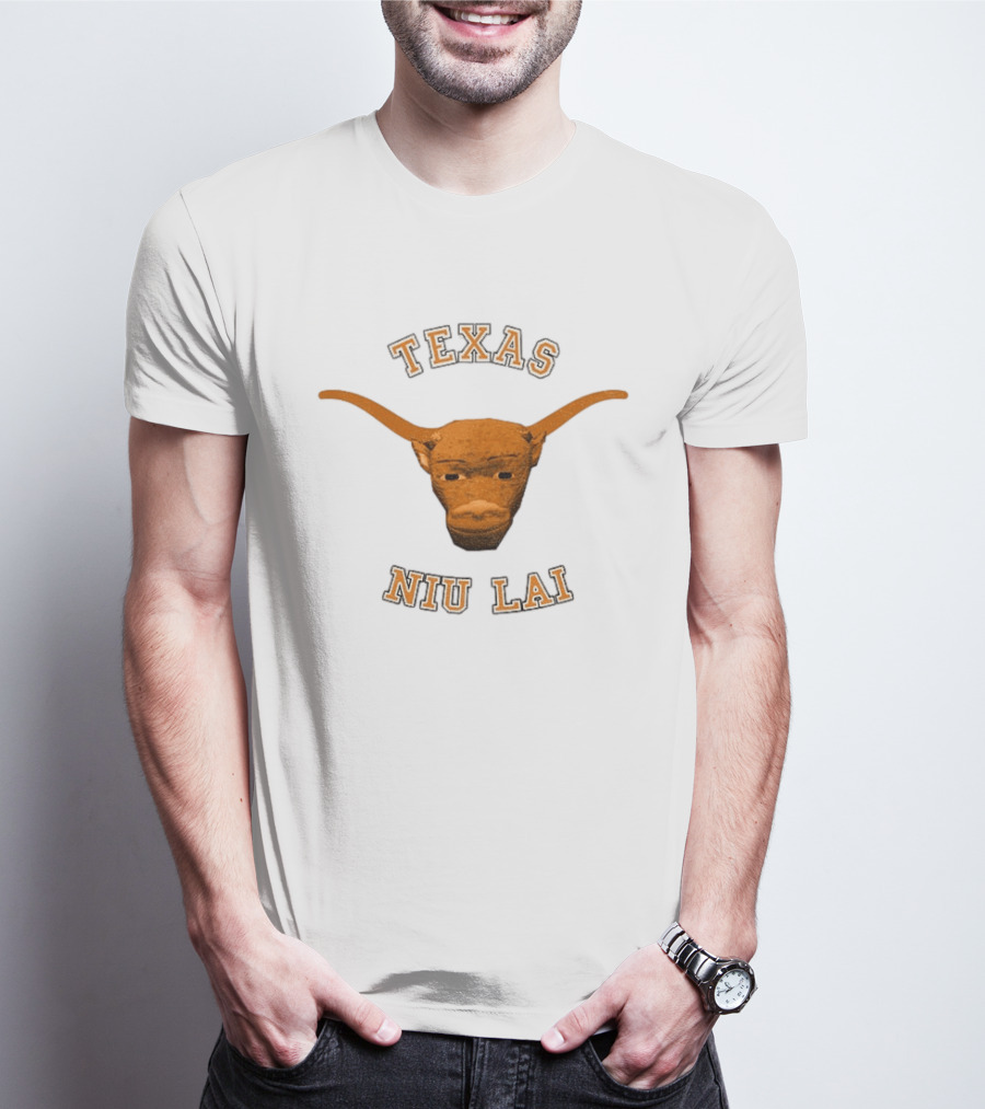 Texas Longhorn Bull Head Niu Lai T-Shirt