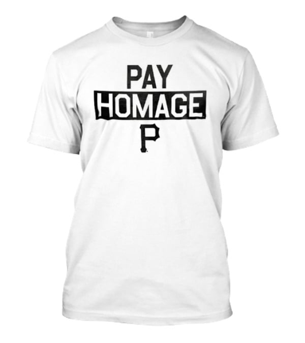 Pay Homage Pittsburgh Pirates Block Lettering Black T-Shirt