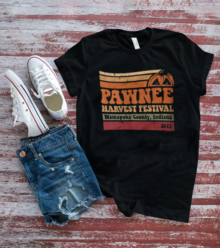 Pawnee Harvest Festival Wamapoke County Indiana 2011 Pumpkin T-Shirt