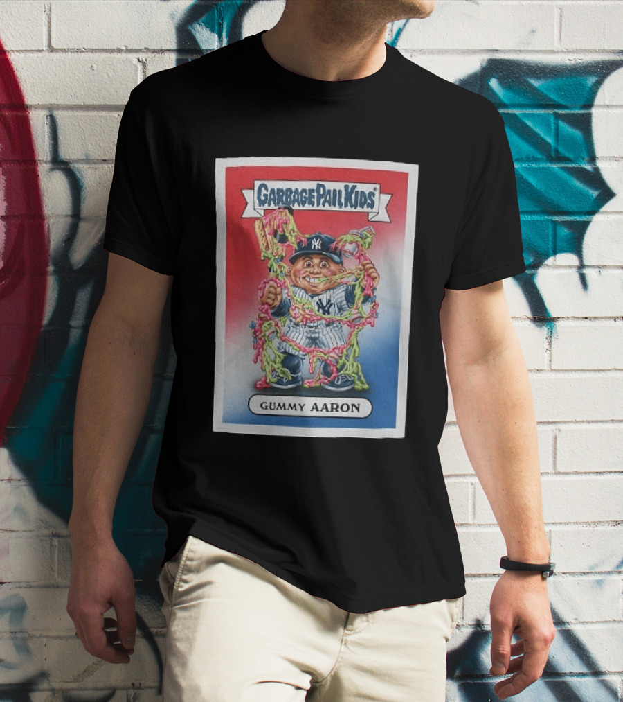 Garbage Pail Kids New York Yankees Gummy Aaron MLB Collaboration T-Shirt