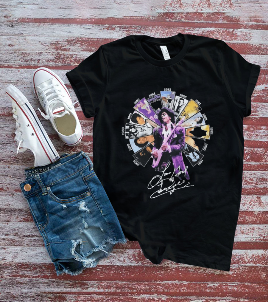 Prince Albums Wheel 1999 Love God Music Legend T-Shirt