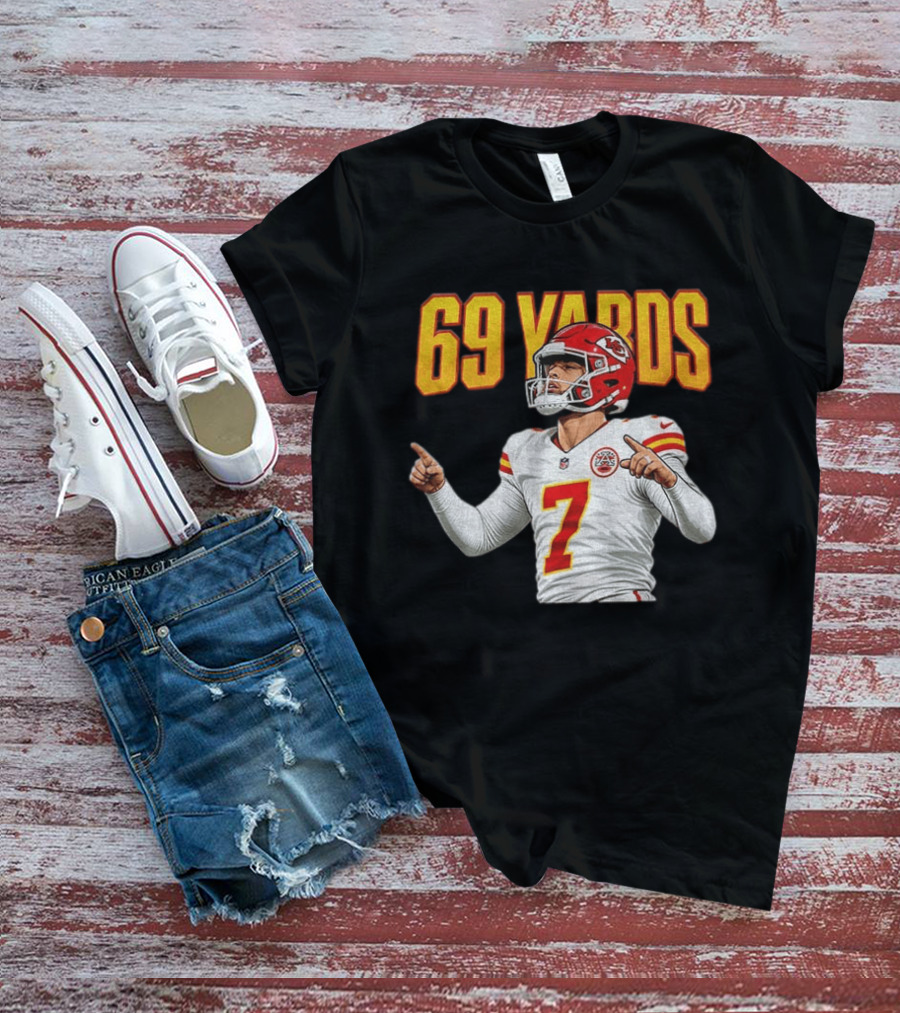 69 Yards Harrison Butker Kansas City Football Player T-Shirt