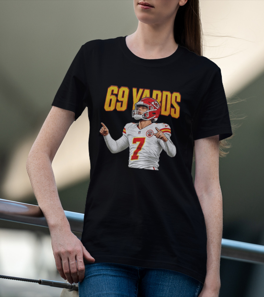 69 Yards Harrison Butker Kansas City Football Player T-Shirt