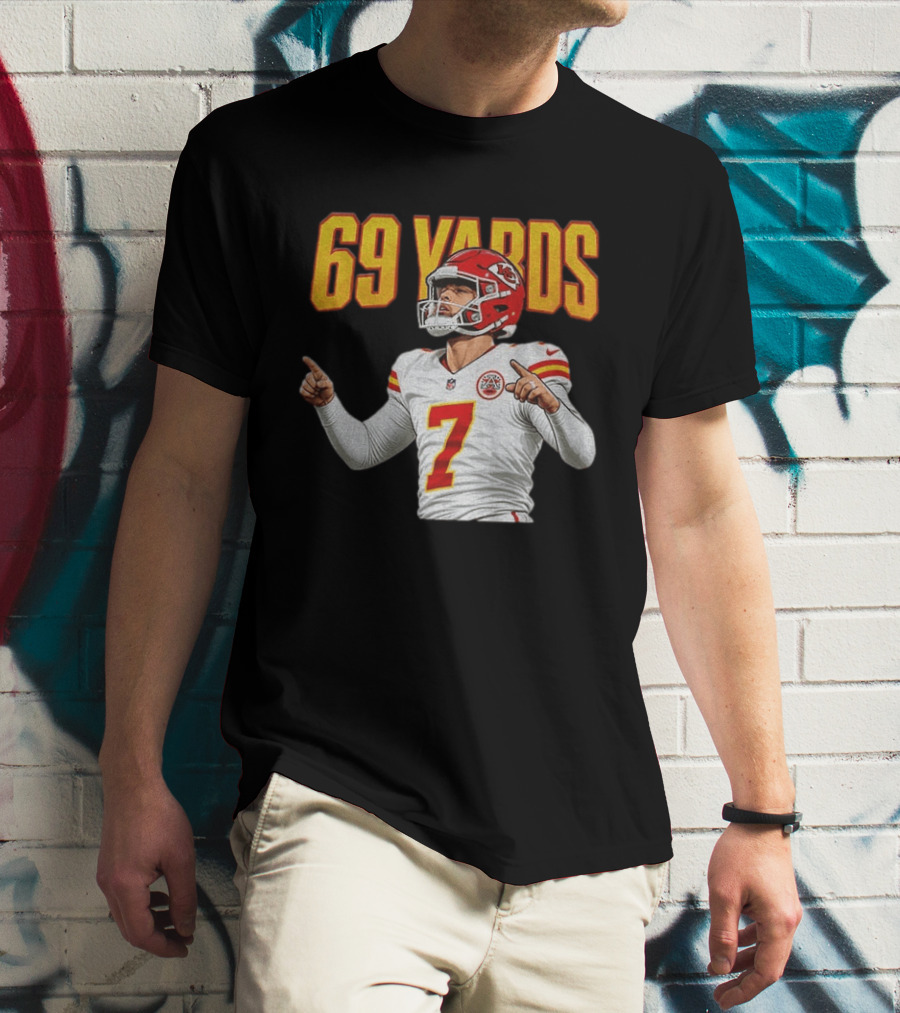 69 Yards Harrison Butker Kansas City Football Player T-Shirt