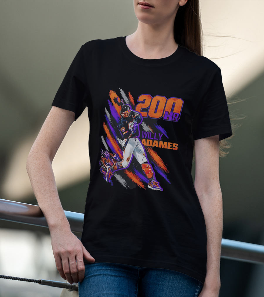 200 HR Willy Adames San Francisco Giants Baseball T-Shirt