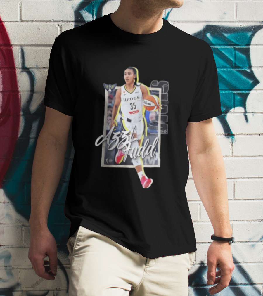 Dallas Wings Azzi Fudd 35 Basketball Player With Ball T-Shirt