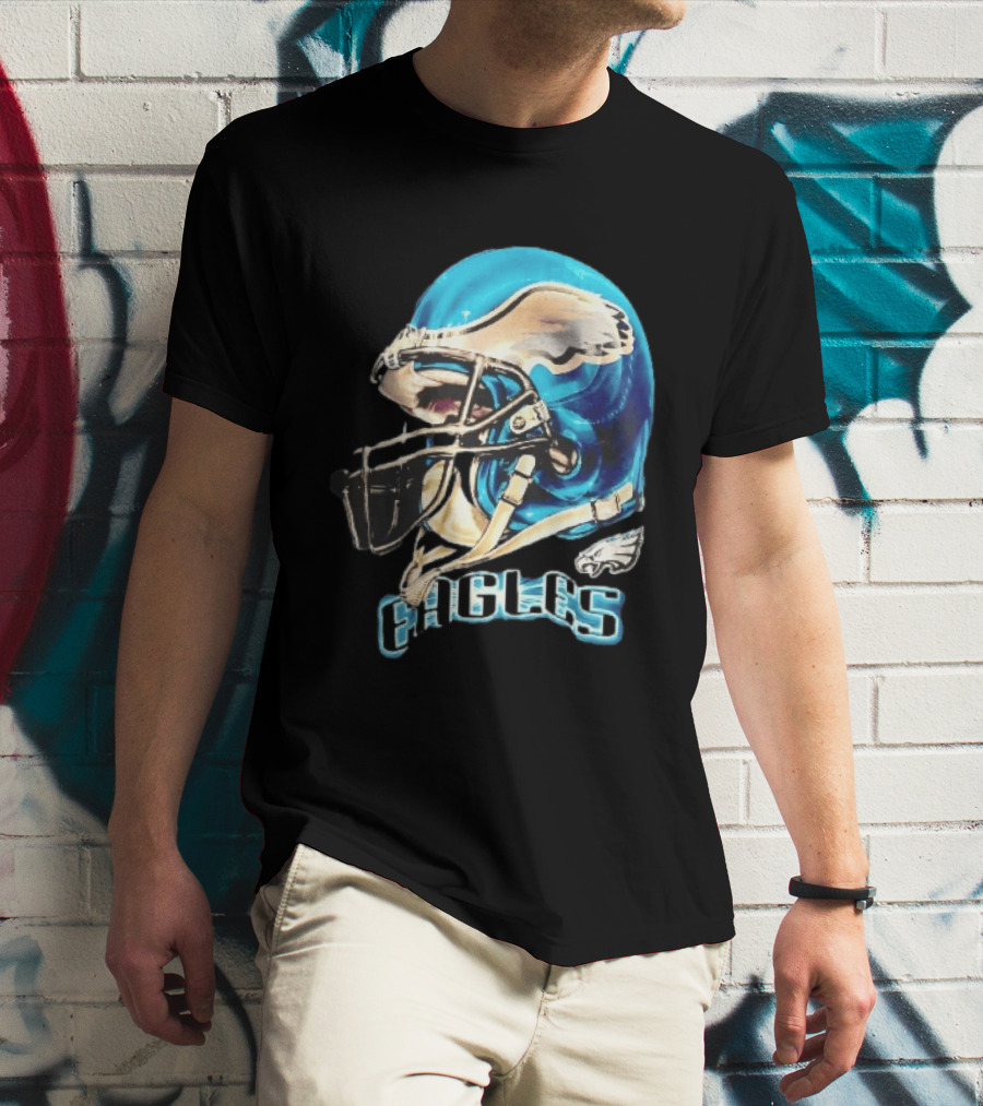 Philadelphia Eagles Blue Helmet Wing Decal EAGLES T-Shirt