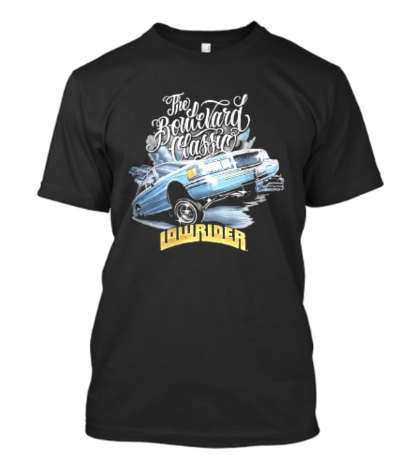 The Boulevard Classic Lowrider Lowrider Light Blue Bouncing Car Smoke T-Shirt