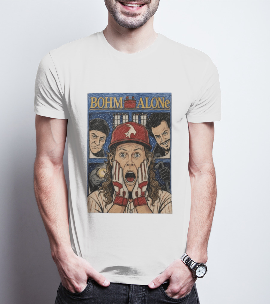 Bohm Alone Alec Bohm Philadelphia Phillies Home Alone T-Shirt