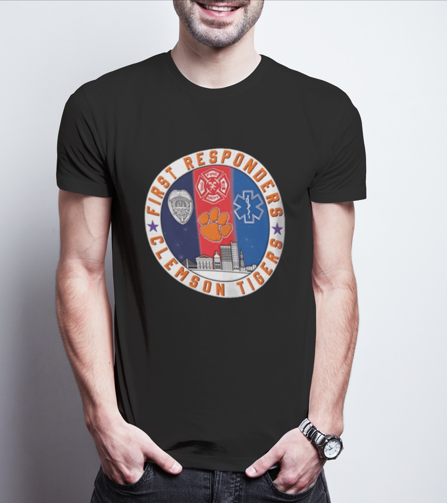 Clemson Tigers First Responders Fire EMS Police Never Forget 9.11 T-Shirt