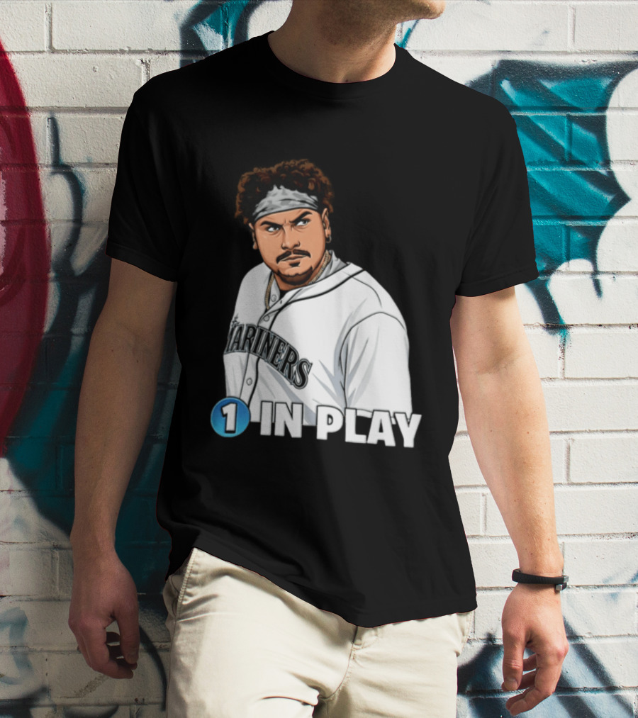 Josh Naylor Mariners 1 In Play Seattle MLB 2026 T-Shirt