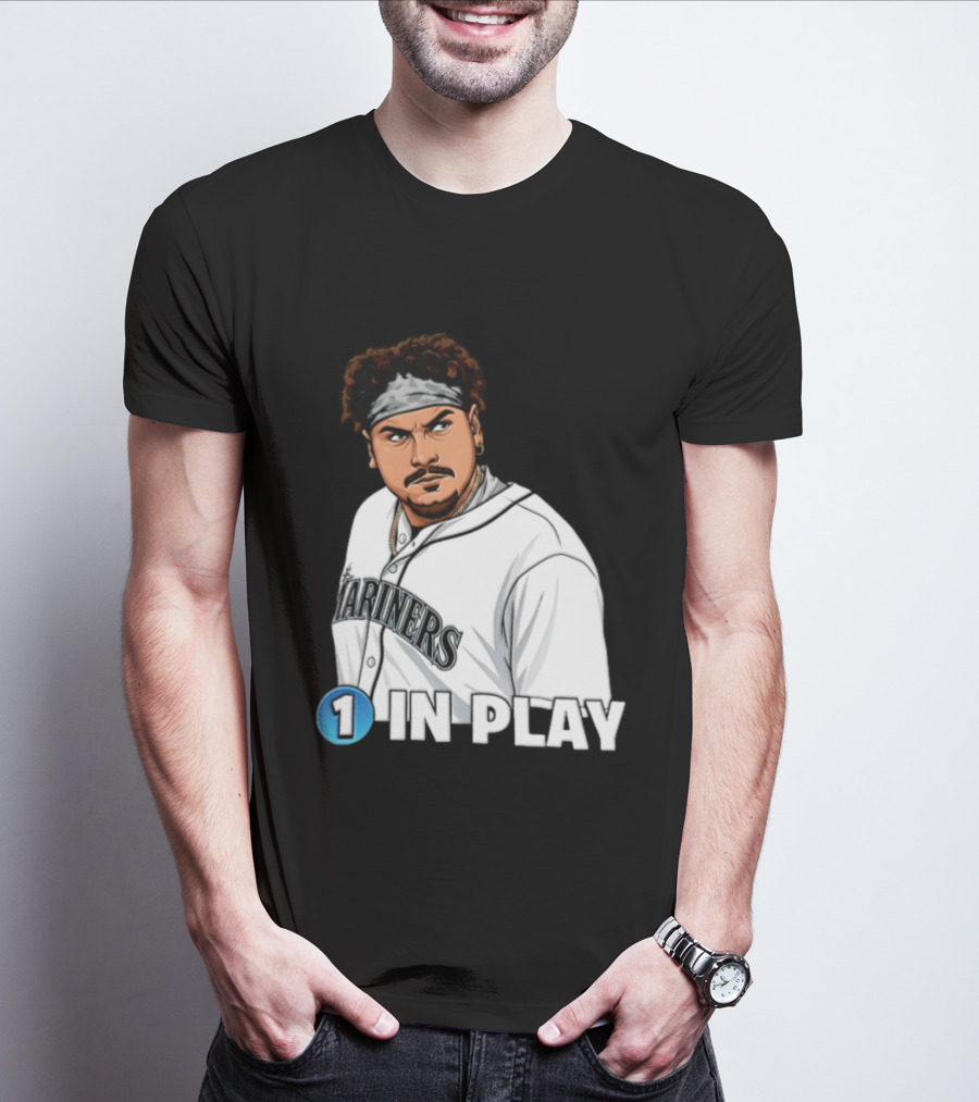 Josh Naylor Mariners 1 In Play Seattle MLB 2026 T-Shirt