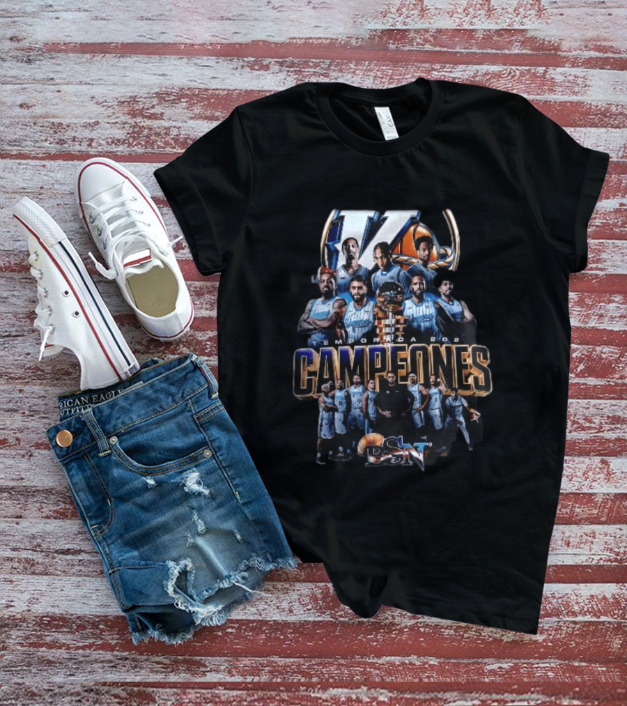 Vaqueros De Bayamon Temporada 2022 Campeones BSN Basketball Team Trophy Collage T-Shirt