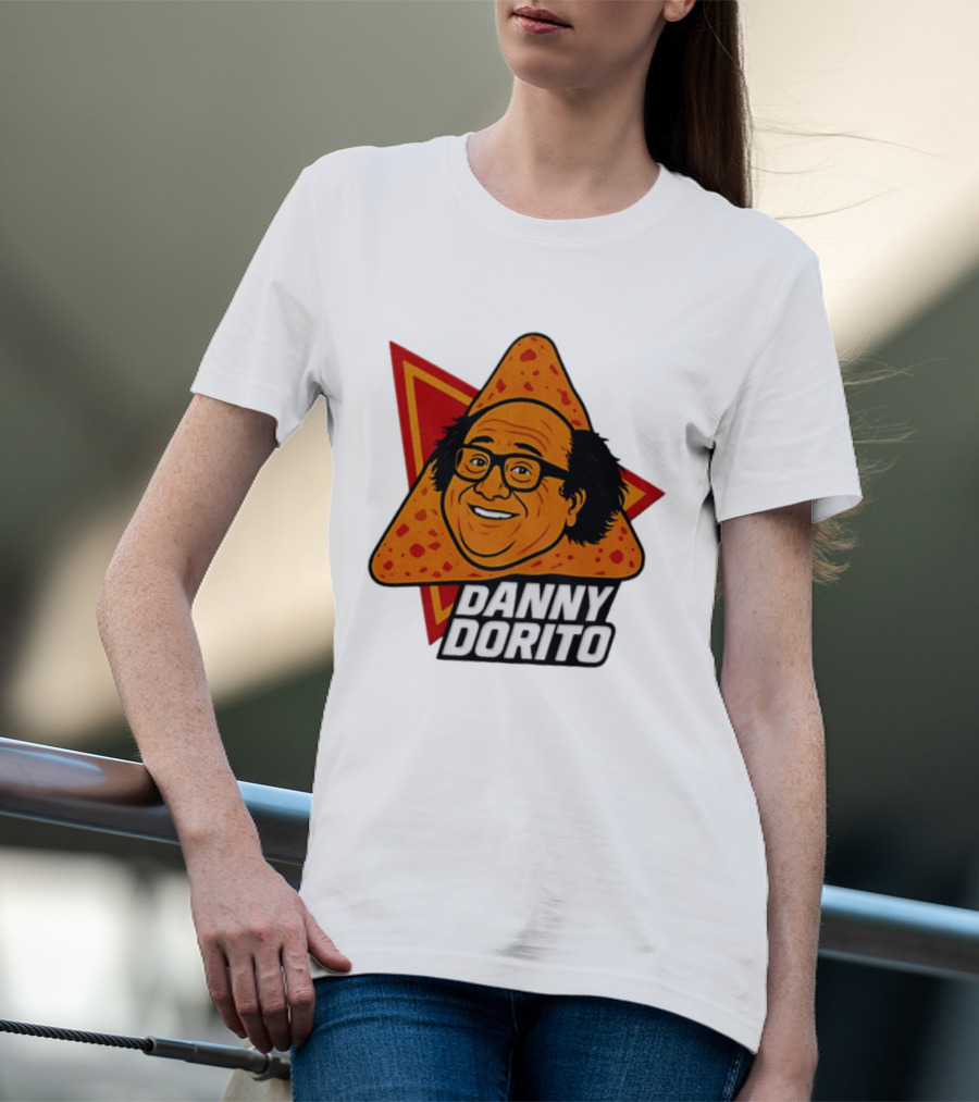 Danny Dorito Crunchy Snack Pun With Iconic Triangular Chip T-Shirt