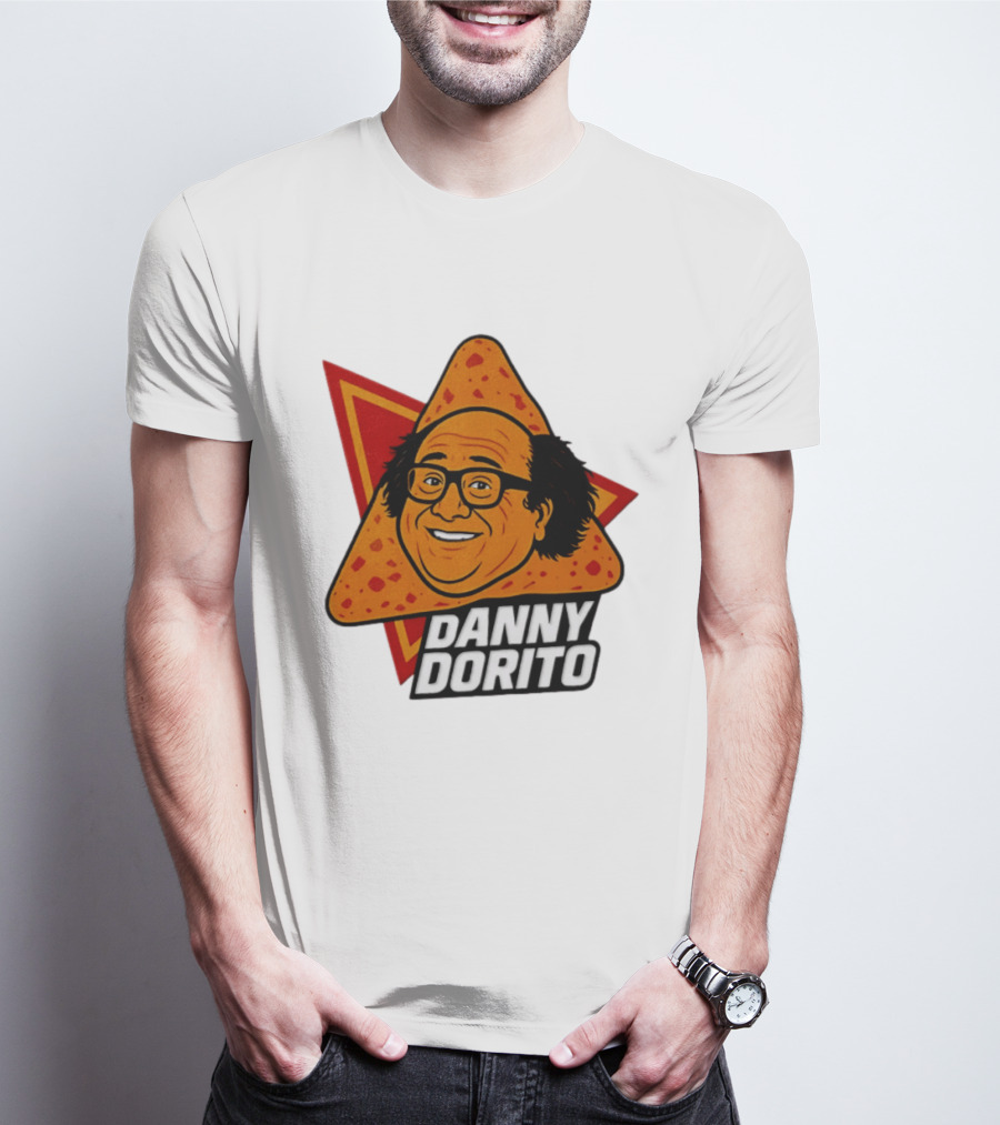 Danny Dorito Crunchy Snack Pun With Iconic Triangular Chip T-Shirt