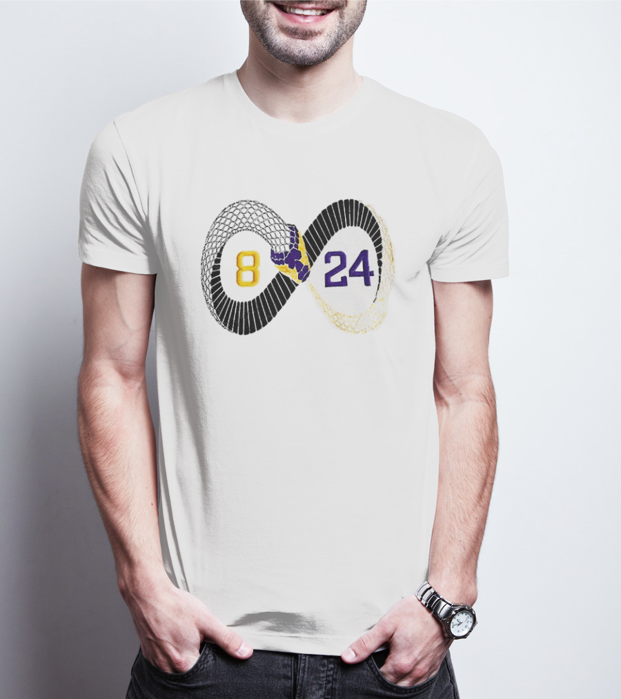 Mamba 8 24 Infinity Kobe Bryant Lakers Basketball Snake Net T-Shirt