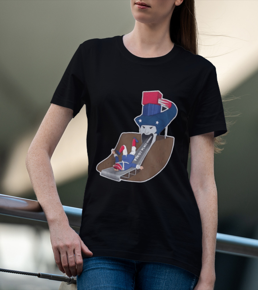 First Place Schedule Patriot Slide Humorous Football Fan Gear T-Shirt