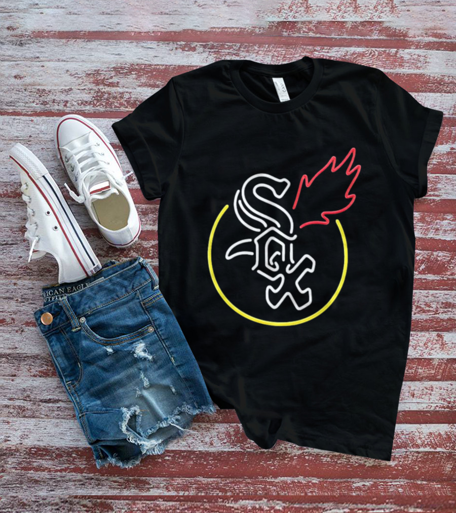 Chicago White Sox Neon Style Flame T-Shirt