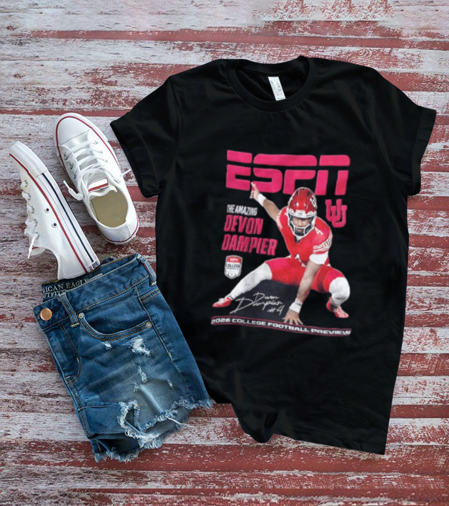ESPN The Amazing Devon Dampier 2026 College Football Preview T-Shirt