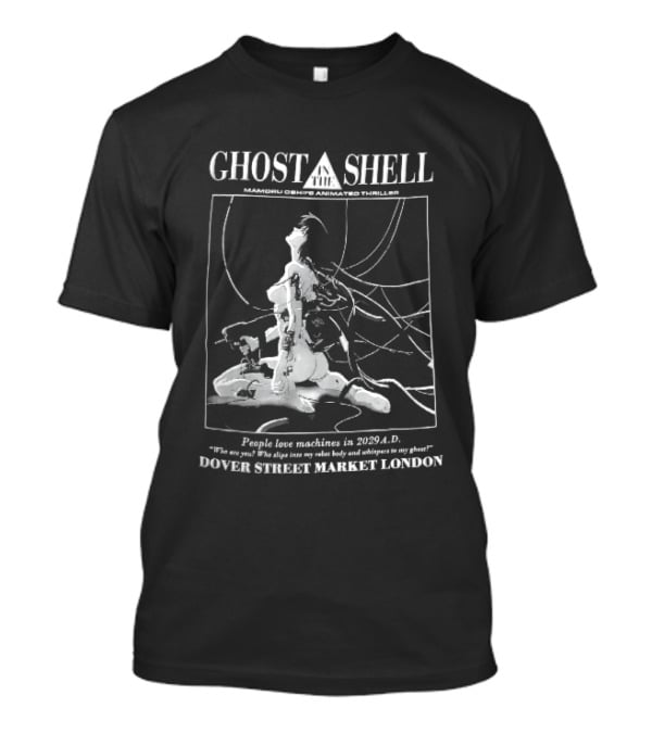 Dover Street Market London Ghost In The Shell Mamoru Oshii 2029 Cyborg Female Wires Gun People Love Machines T-Shirt
