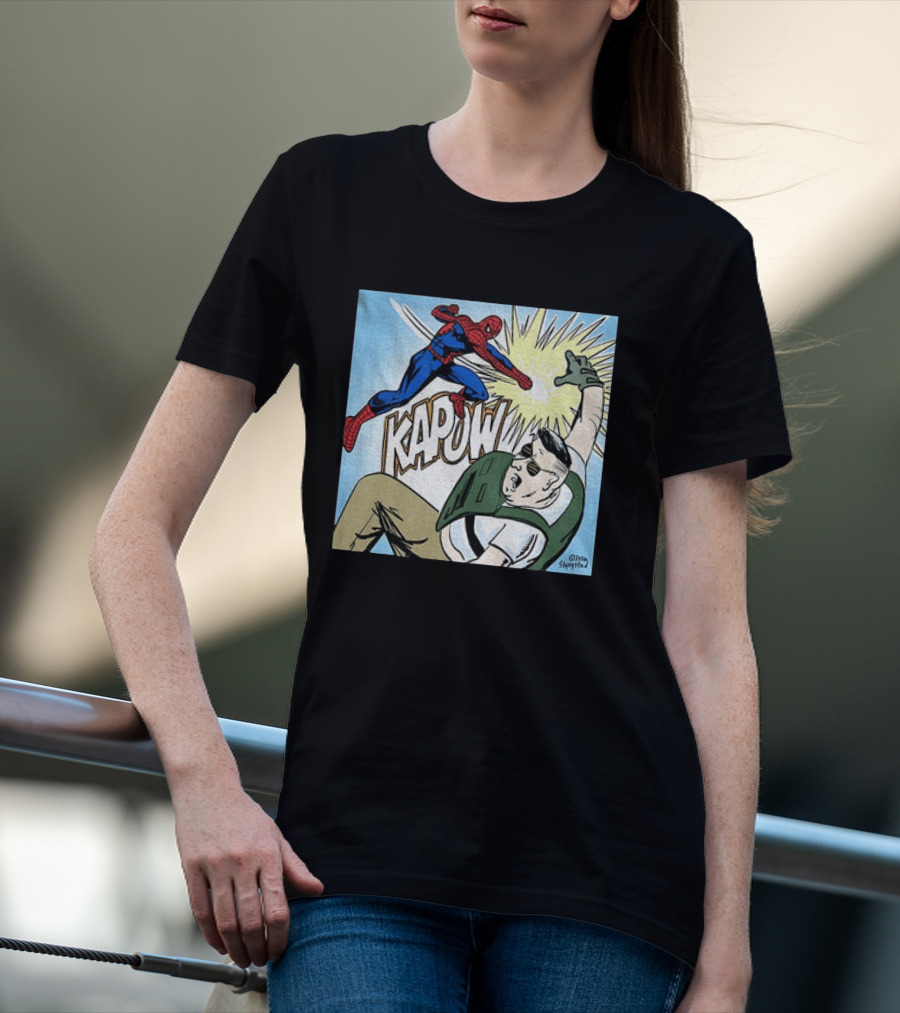 Spider Man Kapow Punch Action Jake Lang Amigo Da Militancia T-Shirt