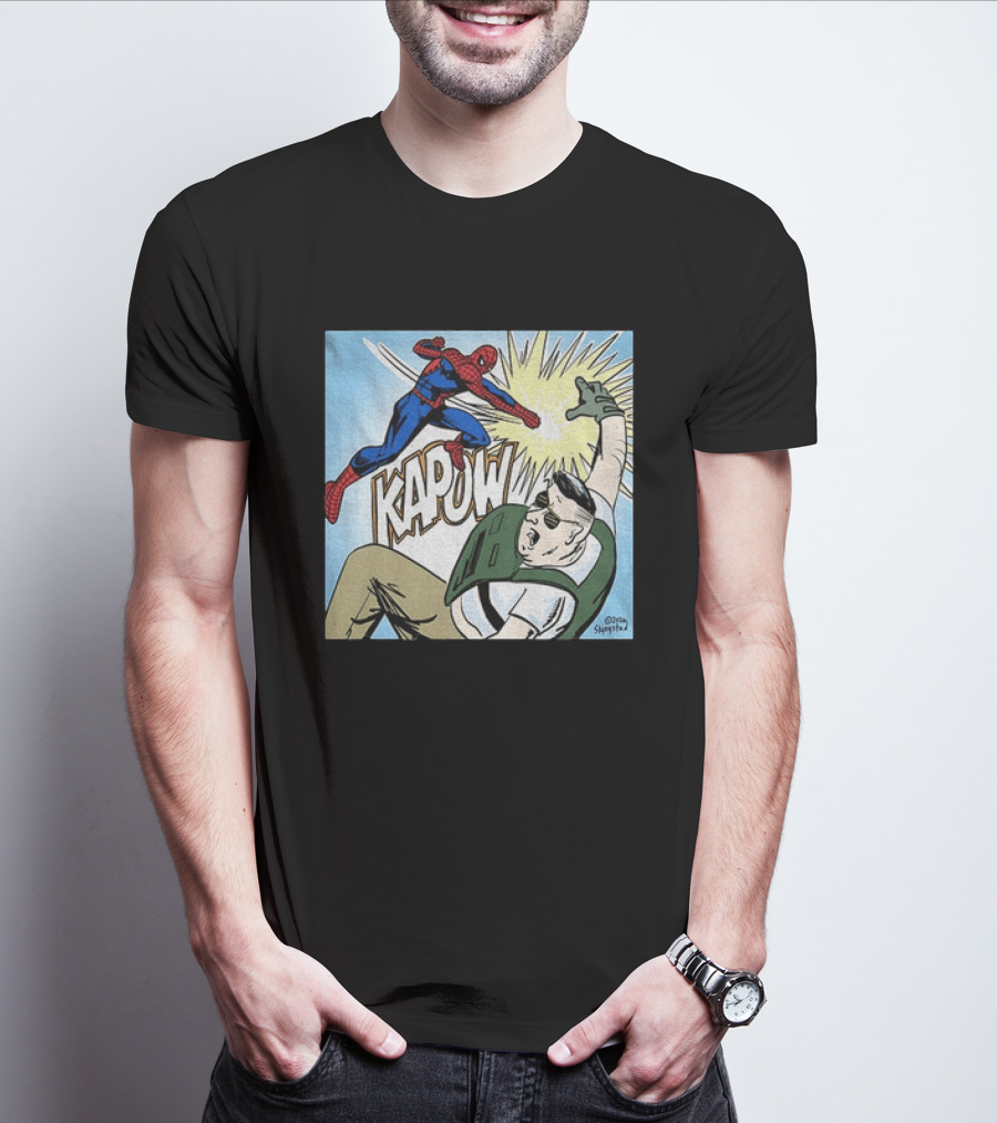 Spider Man Kapow Punch Action Jake Lang Amigo Da Militancia T-Shirt
