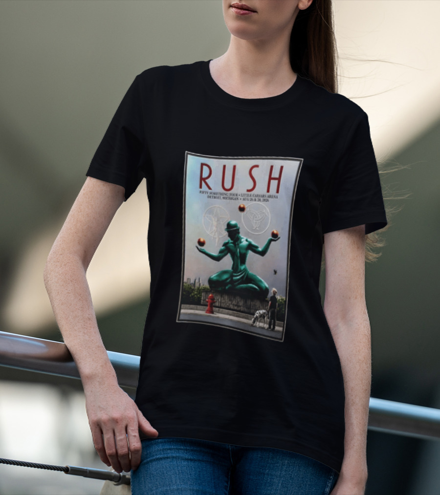 RUSH Fifty Something Tour Little Caesars Arena Detroit Michigan August 26 & 28 2026 T-Shirt