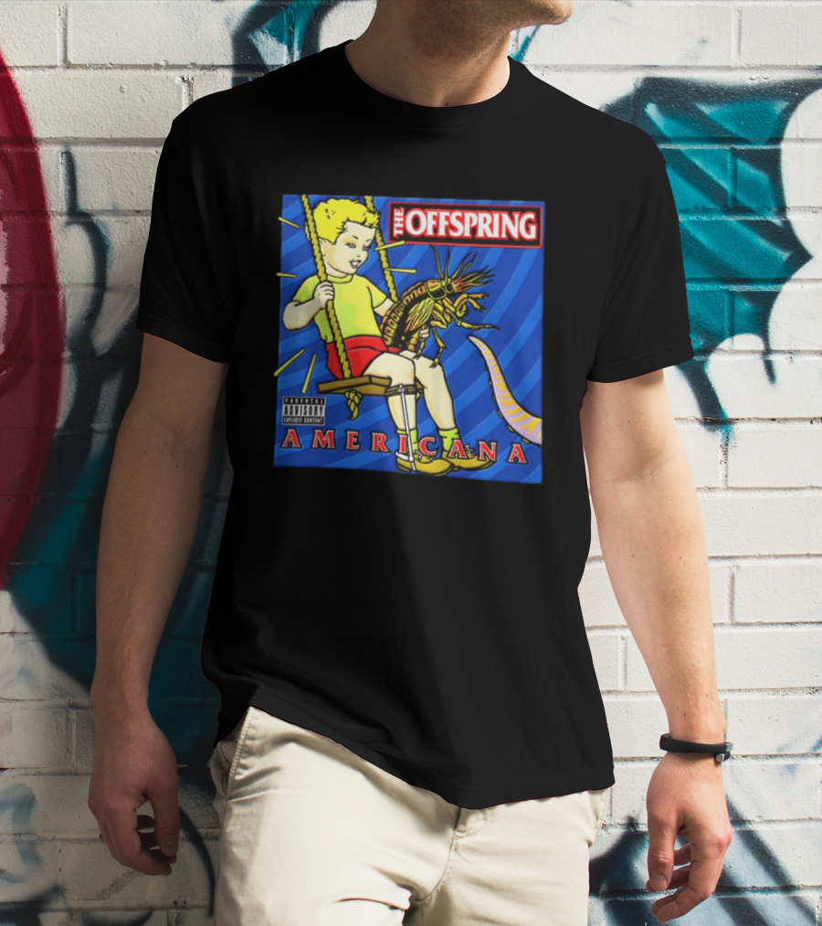 The Offspring Americana Album Cover Kid Holding Lobster Tentacle Explicit Content T-Shirt