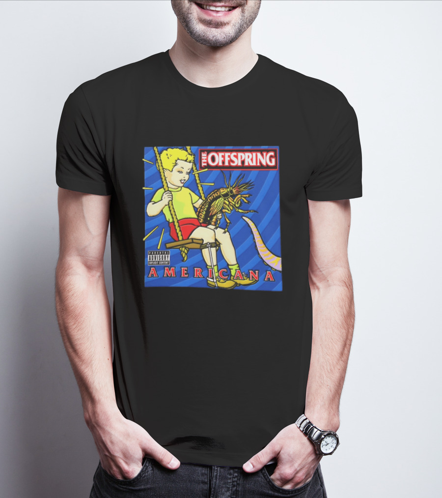The Offspring Americana Album Cover Kid Holding Lobster Tentacle Explicit Content T-Shirt